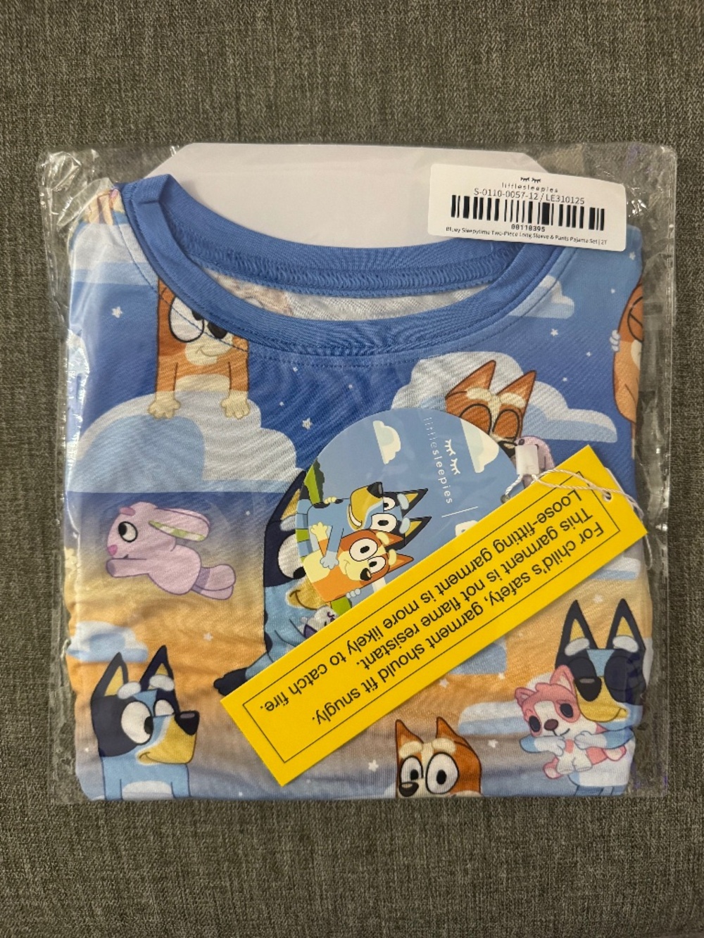 Little Sleepies NIB 2T Bluey Sleepytime 2pc long sleeve set